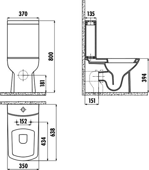 Унитаз Creavit Lara LR360-11CB00E-0000 (без бачка, без сиденья) - фото2