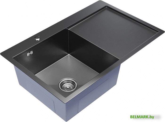 Кухонная мойка Mixline Pro 552922 (черный графит, с сифоном) - фото2