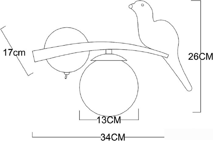 Бра Arte Lamp Eltanin A3422AP-1GO - фото2