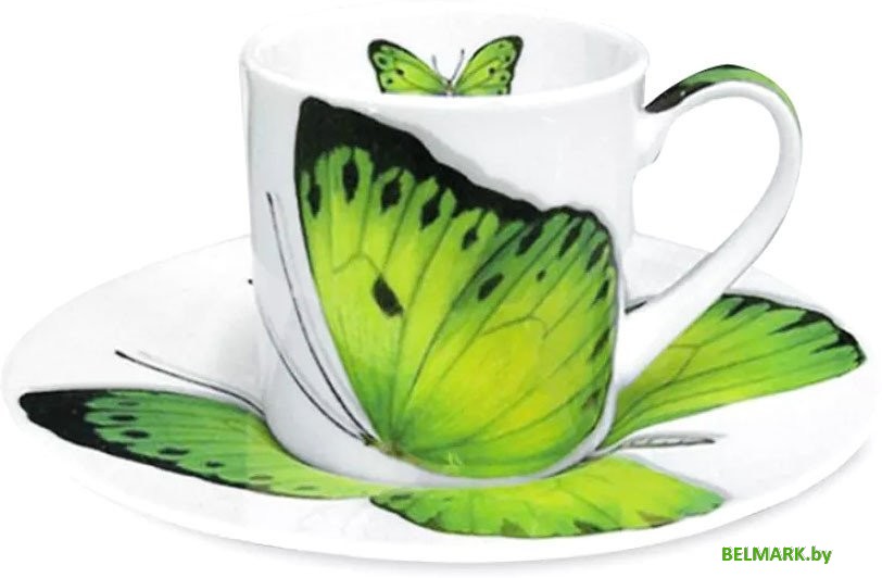 Чашка Taitu Freedom Butterfly 1-891-B (зеленый) - фото