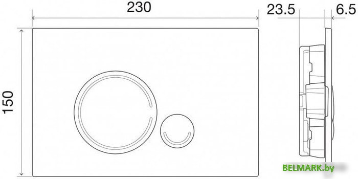 Панель смыва BelBagno Sfera BB017-SR-NERO.M - фото2