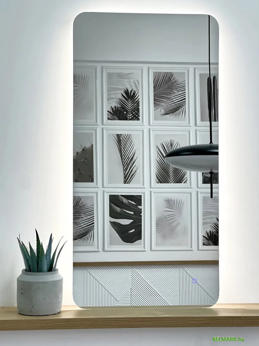 Зеркало с подсветкой eMZe Smartphone 50x100 LED.SMART.50.100.4K (с подсветкой) - фото