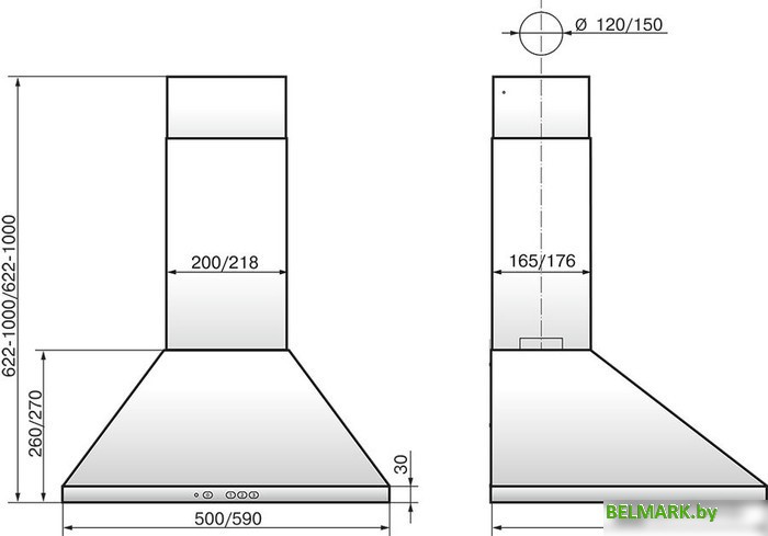 Кухонная вытяжка Elikor Вента 60П-650-К3Д (топленое молоко) (164504) - фото2