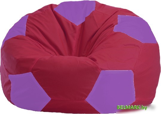 Кресло-мешок Flagman Мяч Стандарт М1.1-302 (бордовый/сиреневый) - фото