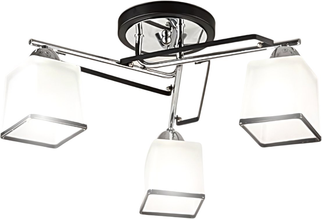 Люстра средней высоты Aitin Pro НПБ 02-3x60-102 1389/3 (черный/хром) - фото