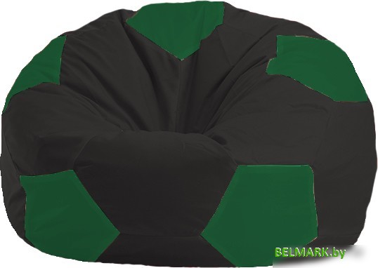 Кресло-мешок Flagman Мяч Стандарт М1.1-397 (черный/зеленый) - фото