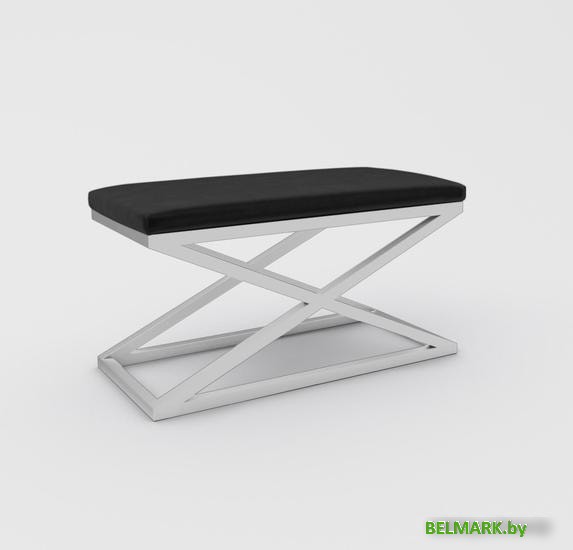 Банкетка Hype Mebel Трингл (белый/черный) - фото