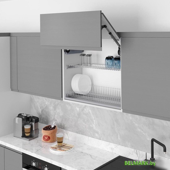 Сушилка для посуды Starax S-5160-С (с алюминиевой рамкой/хром) - фото