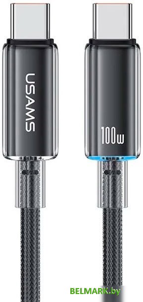 Кабель Usams US-SJ660 USB Type-C - USB Type-C (1.2 м, черный) - фото