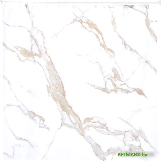 Шторка-занавеска для ванны РМС Мрамор ШП-02БЖ - фото