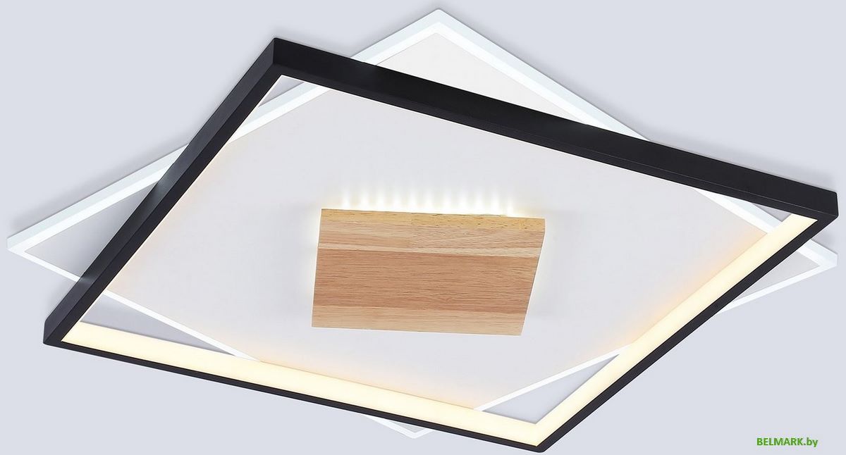 Подвесная люстра Ambrella FL4791 WH/BK/WD (белый/черный/дерево) - фото