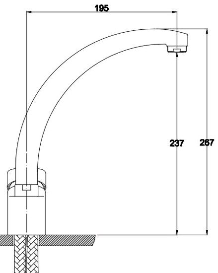 Смеситель Kaiser County 55244-13 (бронзовый) - фото2