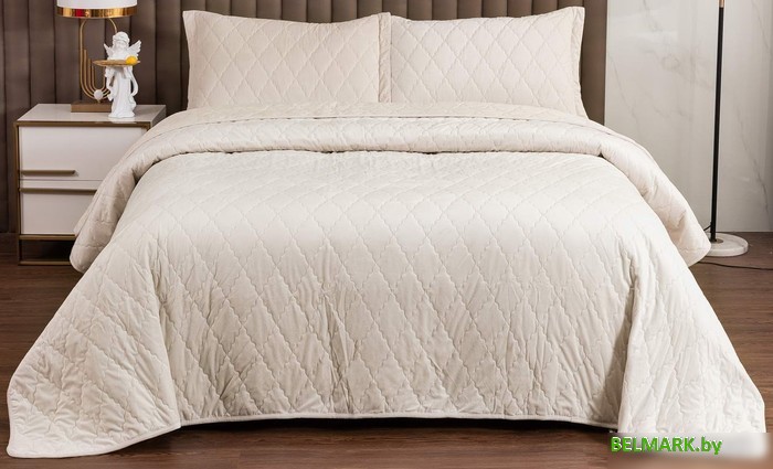 Набор текстиля для спальни Sofi De MarkO Деметра 160х220 Пок-5303Км-160х220 (кремовый) - фото