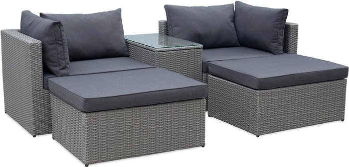 Набор садовой мебели Garden Story Драмен GS009 (ротанг серый/серый) - фото