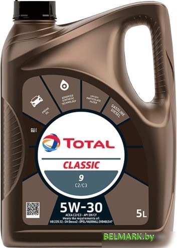Моторное масло Total Classic 9 C2-C3 5W-30 5л - фото