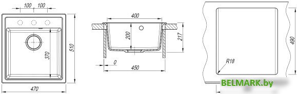 Кухонная мойка Dr. Gans Smart Ника 47 25.070.B0470.410 (везувий) - фото2