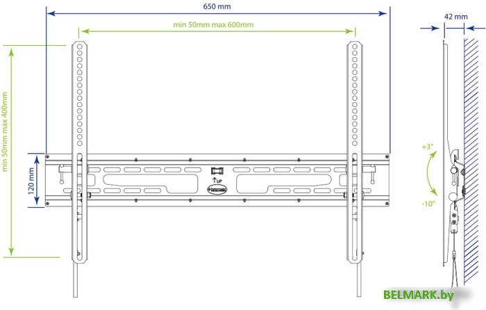 Кронштейн Kromax FLAT-2 (черный) - фото2