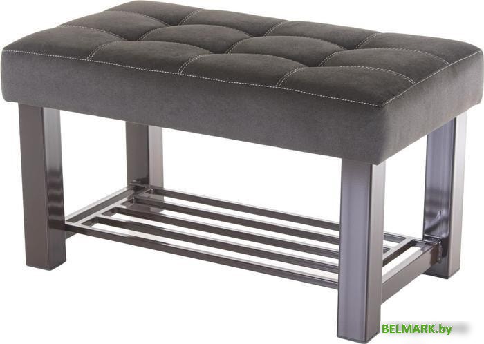 Банкетка AMC Lux 4 с полкой ткань коричневый/коричневый/коричневый 4.2Б80222 - фото