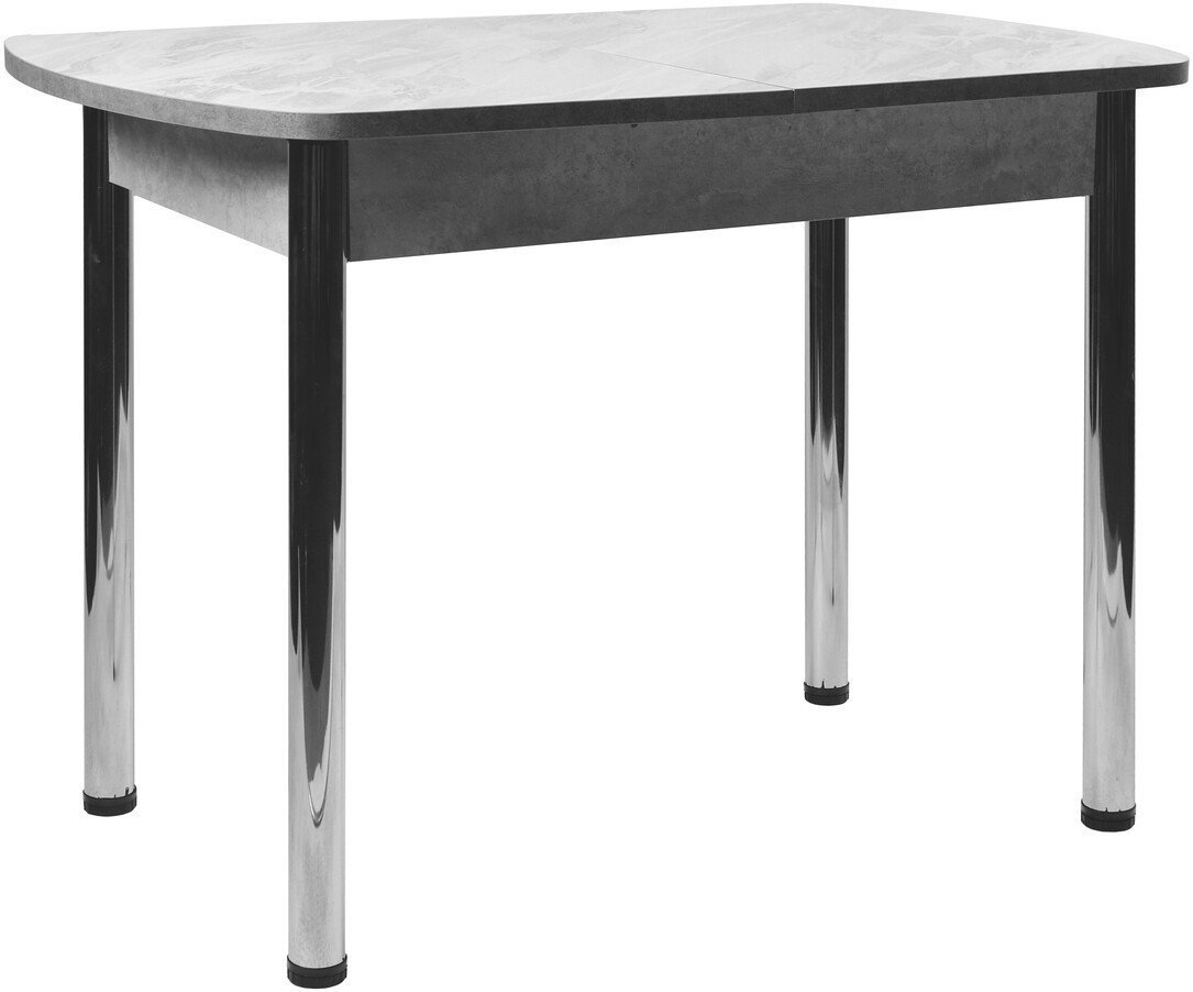 Кухонный стол ВВР Раздвижной пластиковый (лавант/прямое хром) - фото