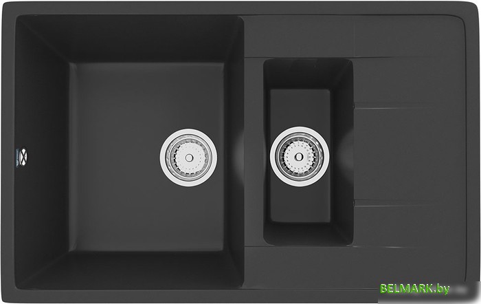 Кухонная мойка Ulgran U-205 (ультра-черный) - фото