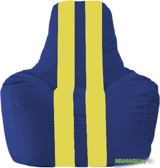 Кресло-мешок Flagman Спортинг С1.1-128 (синий/жёлтый) - фото