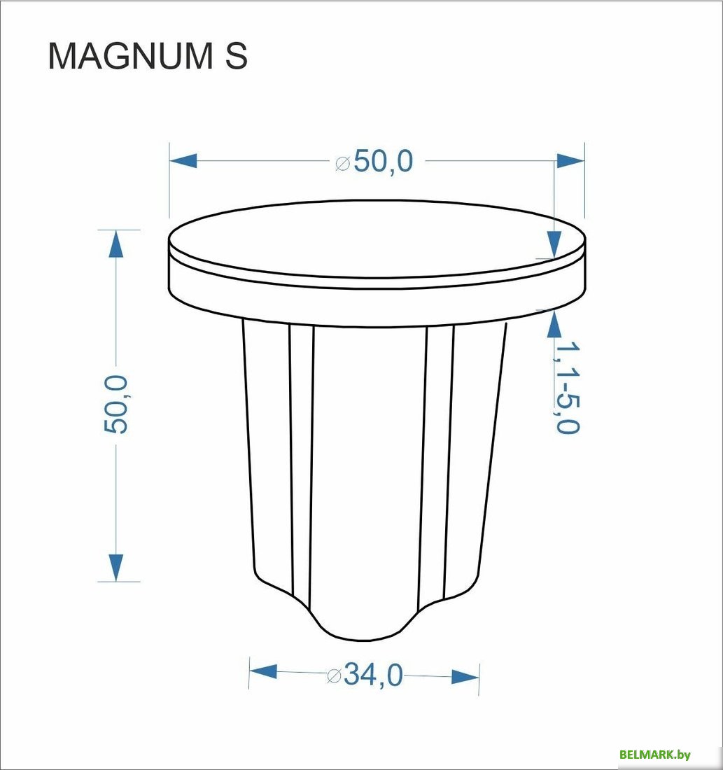 Журнальный столик Halmar Magnum S (белый мрамор/натуральный) - фото2