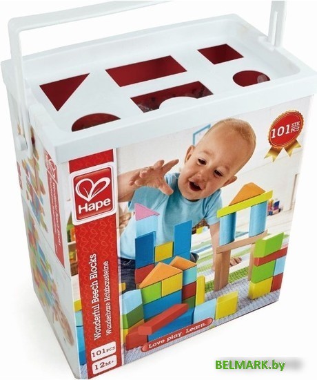 Конструктор Hape E8247_HP Замечательные блоки 3 в 1 - фото