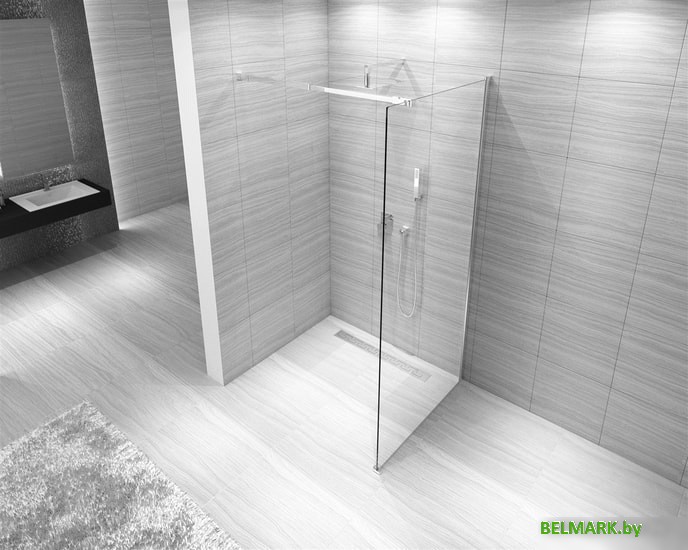 Душевая стенка Rea Aero 120 (хром/прозрачное) - фото2