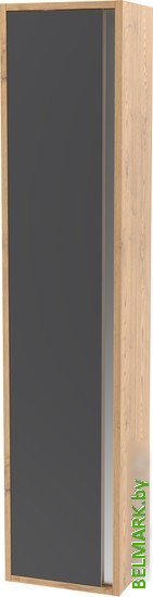 ЗОВ Шкаф-пенал Парма 150 PP150LHO0MBPMC1A (дуб/черный) - фото