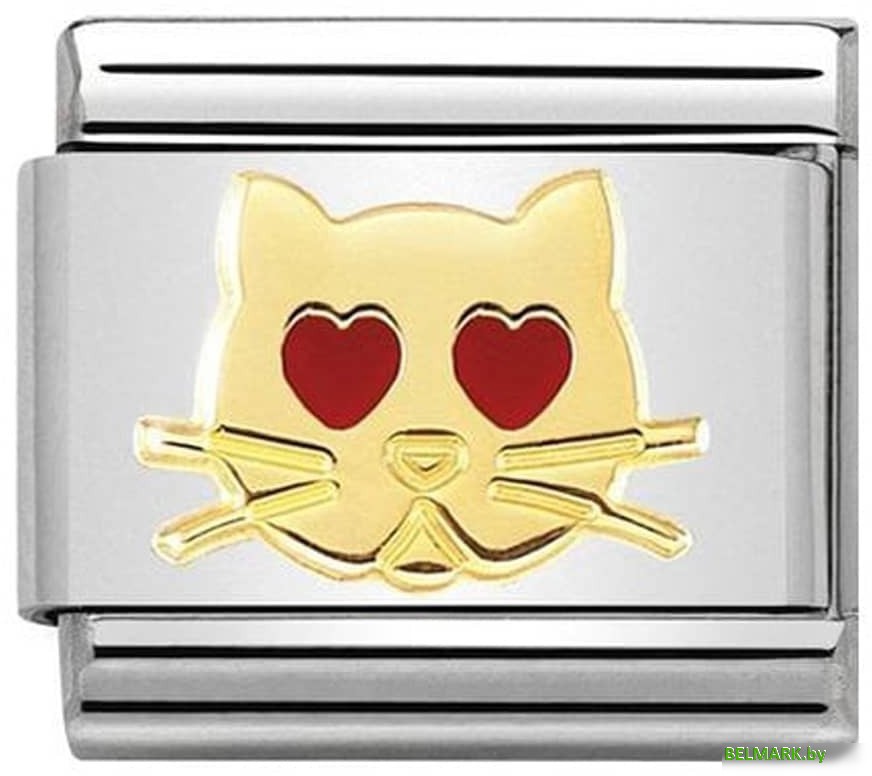Звено для браслета NominatioN Кот глазами-сердцами 030272/43 - фото