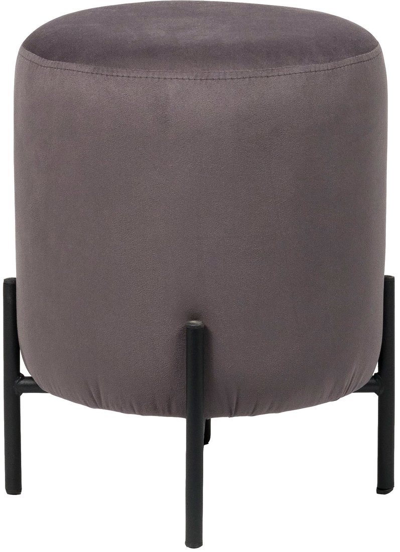 Пуфик ВВР Орегон Лайт (графит/черный, велюр) - фото