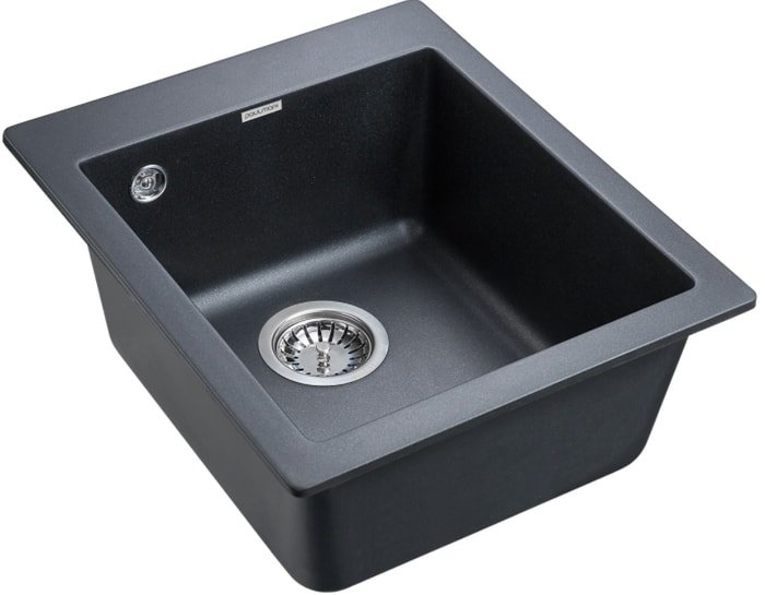 Кухонная мойка Paulmark Kante 40 PM104249-BLM (черный/черный металлик) - фото2