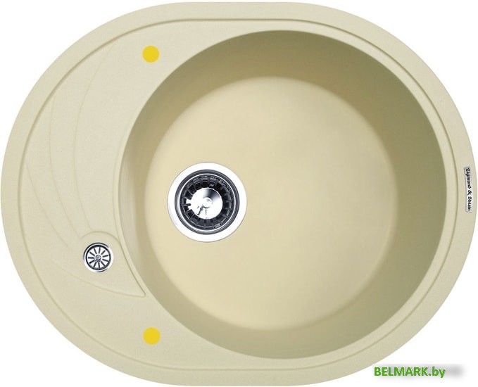 Кухонная мойка Zigmund & Shtain Kreis OV 575 (молодое шампанское) - фото