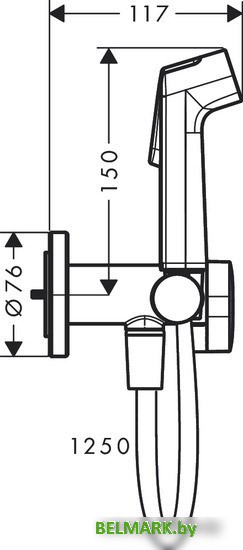Гигиенический душ Hansgrohe Bidette 1jet S 29232000 - фото2