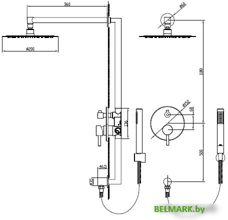 Душевая система RGW SP-51 - фото2