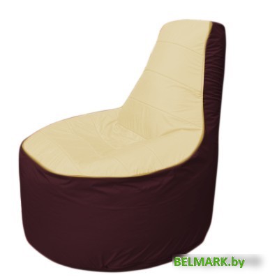 Кресло-мешок Flagman Трон Т1.1-2001 (бежевый/бордовый) - фото