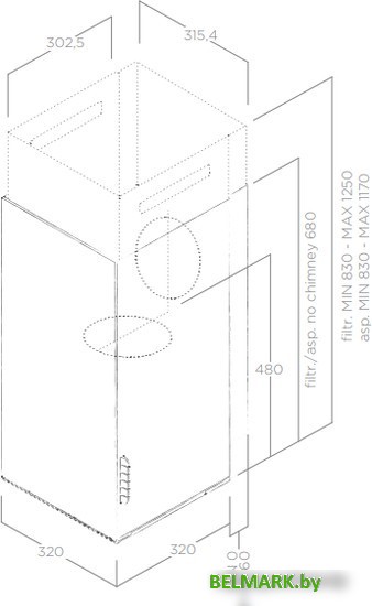 Кухонная вытяжка Elica Haiku BL/A/32 - фото2