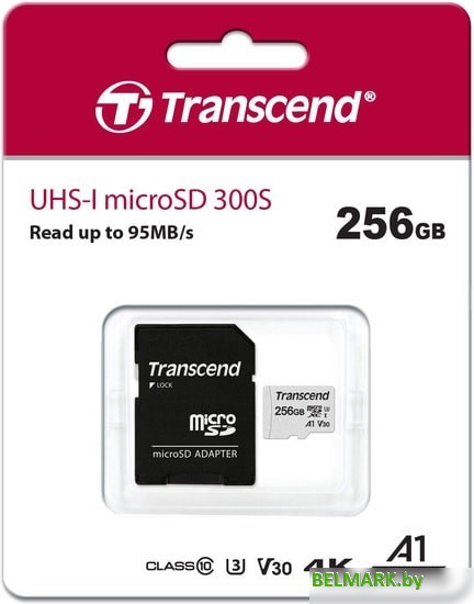 Карта памяти Transcend microSDXC 300S 256GB (с адаптером) - фото2