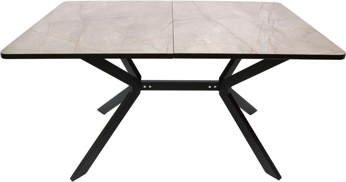 Кухонный стол ВВР Миллер (каспий бронзовый/черный №7, пластик 120-160/80) - фото