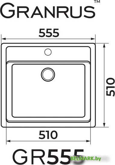 Кухонная мойка Granrus GR-555 (белый) - фото2