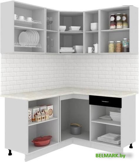 Угловая кухня Кортекс-мебель Корнелия Экстра 1.5x1.5м (дуб сонома/марсель) - фото2