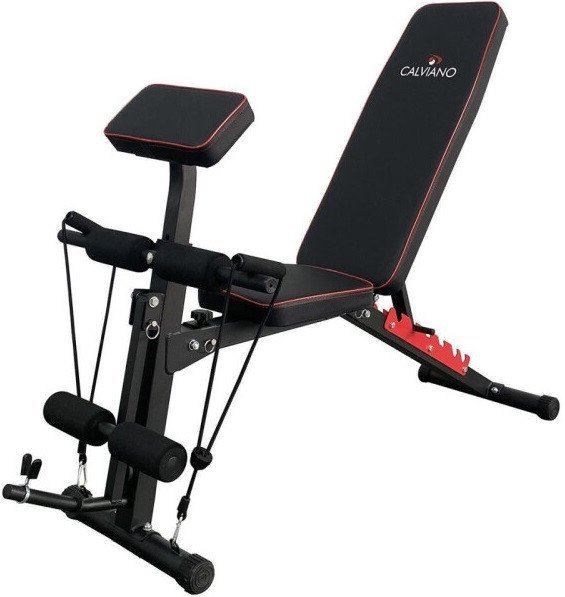 Силовая скамья Calviano 1003 (черный/красный) - фото