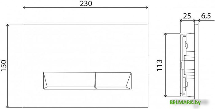 Панель смыва BelBagno Marmi BB009-MR-BIANCO - фото2
