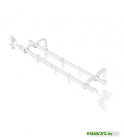 Карниз для штор Legrand Лист Раздвижной 1.6-3м 2-х рядный 58102163 (белый) - фото2