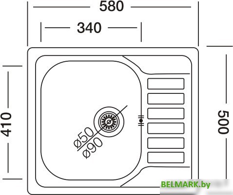 Кухонная мойка Kromevye Triton EC 196 D - фото2