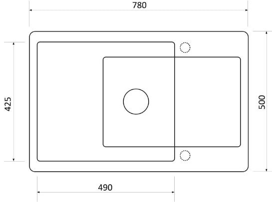 Кухонная мойка Zigmund & Shtain Rechteck 780.490 (речной песок) - фото2