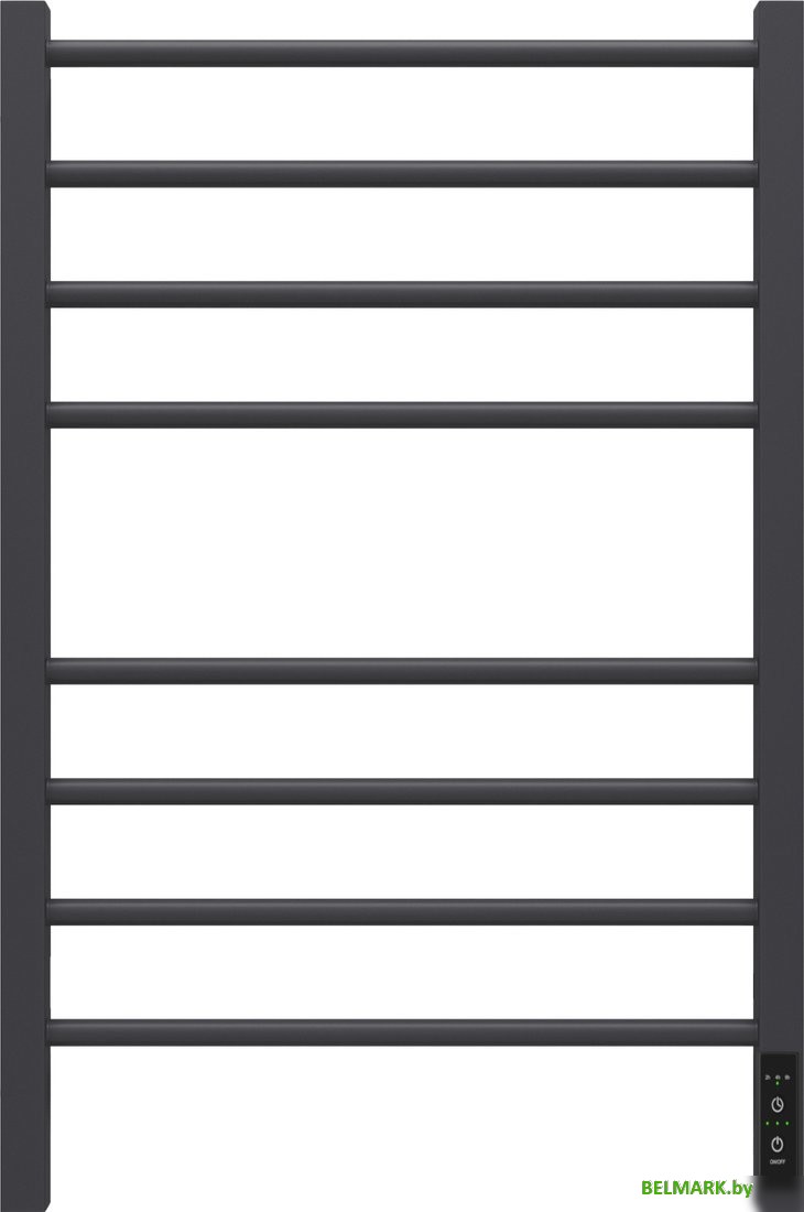 Полотенцесушитель Granula Квадро Сплит 50х80 (терморегулятор с таймером черный матовый) - фото