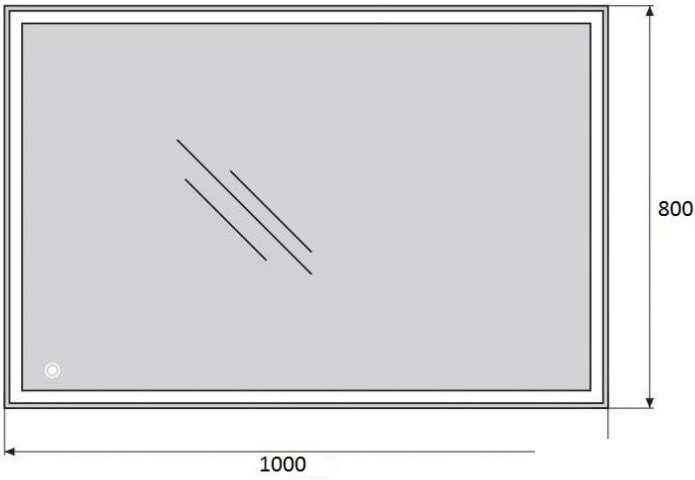 BelBagno Зеркало SPC-GRT-1000-800-LED-TCH - фото2