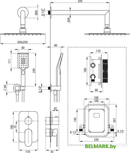 Душевая система Deante Alpinia-4 - фото2