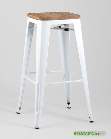 Табурет Stool Group TOLIX WOOD барный (белый) глянцевый - фото2